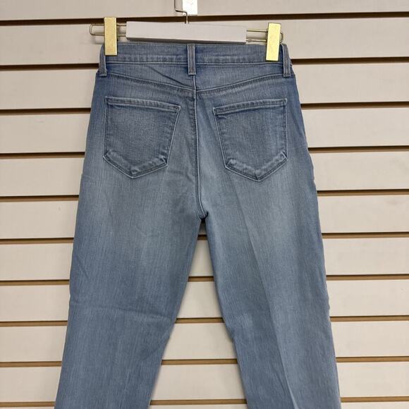 L’AGENCE Sada High Rise Cropped Slim Jeans Size 25 Bellevue Wash Stretch Raw Hem - Picture 6 of 15
